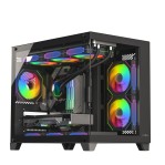 JAMES DONKEY  Stark S700 3xARGB Temperli Cam 750W 80+ Bronze mATX Siyah Gaming (Oyuncu) Kasa