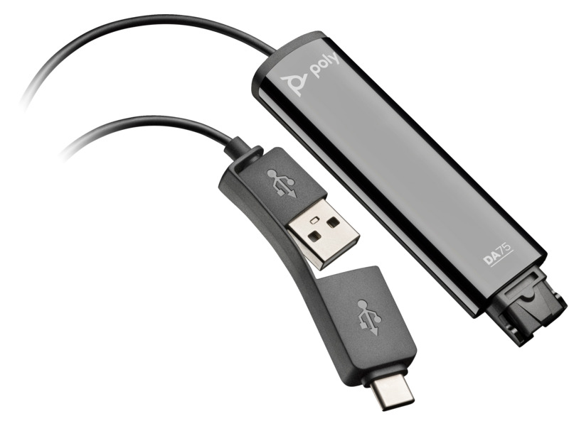 HP POLY PLY DA75 USB to QD BLK Adptr TAA