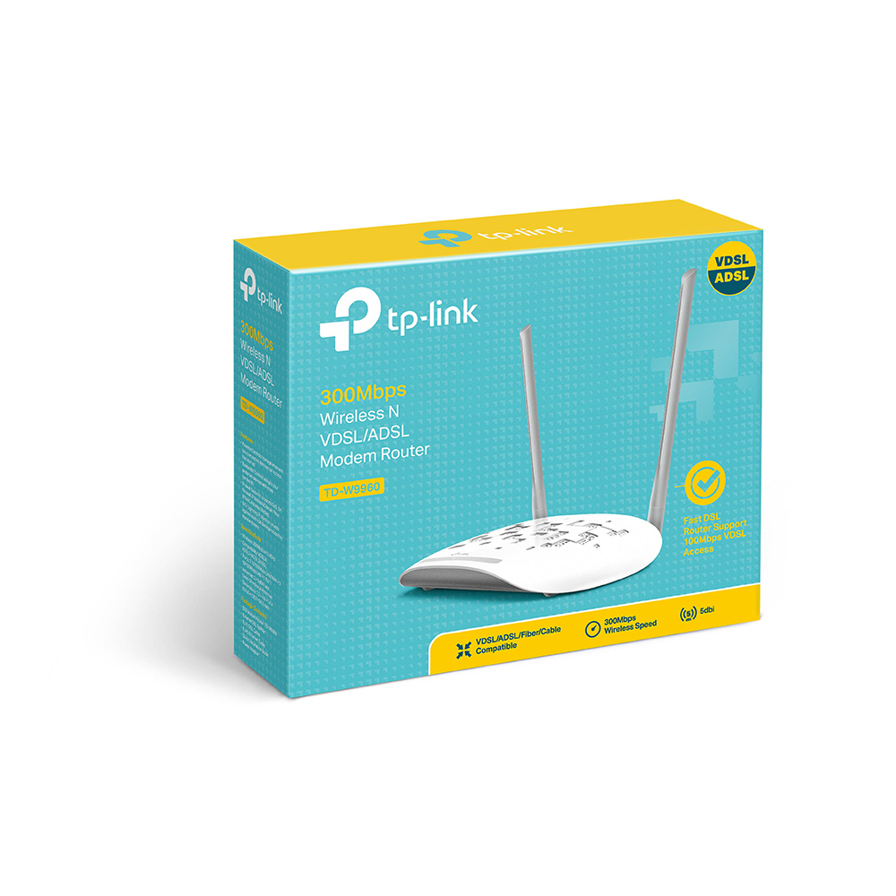 TP-LINK  TD-W9960 4PORT ADSL/VDSL 300Mbps MODEM/ROUTER