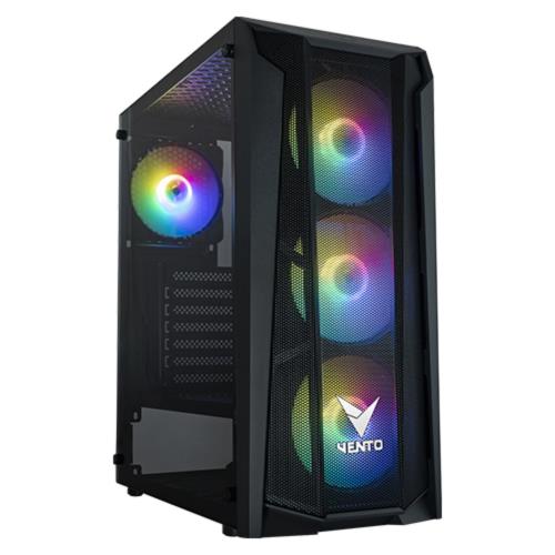 VENTO  VENTO VG15FE Mid Tower, 650W 80+ Siyah, Temperli Cam, RGB, ATX GAMING KASA 