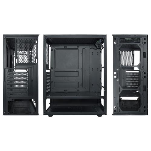 VENTO  VENTO VG15FE Mid Tower, 650W 80+ Siyah, Temperli Cam, RGB, ATX GAMING KASA -32129