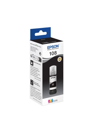 EPSON  C13T09C14A (108) SİYAH MÜREKKEP KARTUŞ 70ML L18050