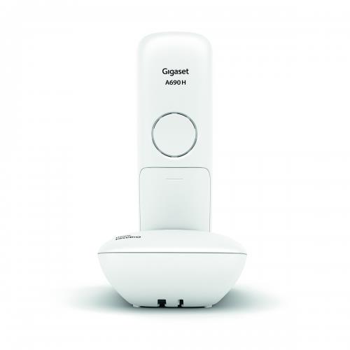 GIGASET  A690, Dect Telefon, Beyaz, 14 Saat Konuşma, 180 Saat Bekleme, 100 Kişilik Rehber-33750