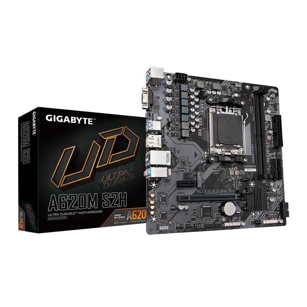 GIGABYTE Gigabyte A620M S2H 6400mhz(OC) M.2 AM5 mATX DDR5 Anakart