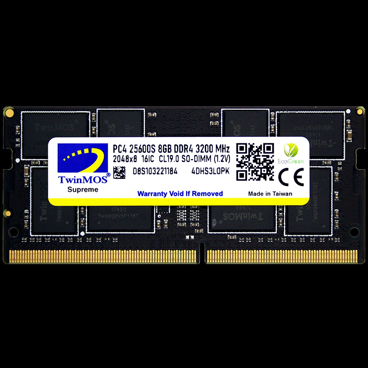 TWINMOS DDR4 8GB 3200MHz Notebook Ram MDD48GB3200N