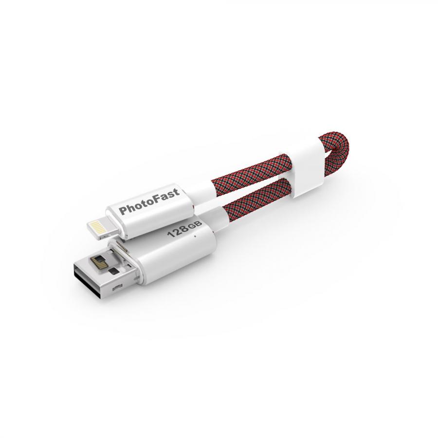PHOTOFAST MemoriesCable GEN3 128GB Lightning/USB 3.0 Şarj Kablolu i-FlashDrive (Gümüş) MCG3U3R128GB