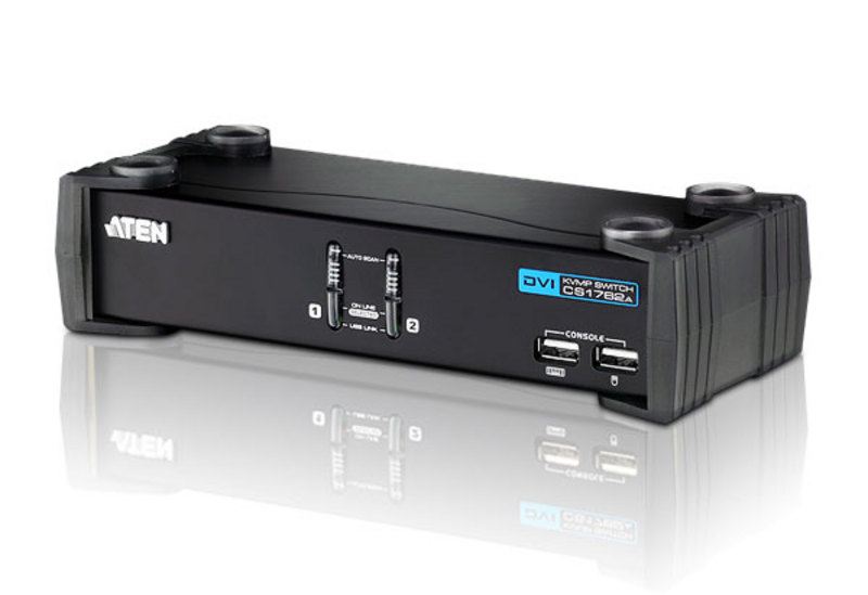 ATEN ATEN-CS1762A 2 port'lu USB 2.0 DVI KVMP™ Switch + 2 port'lu USB (2.0) Hub, Masaüstü T
