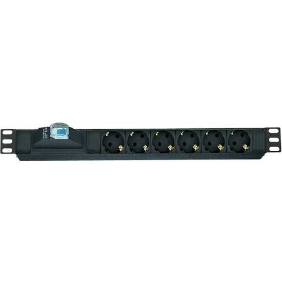 LANDE LN-PRZ-SGT-1U6P-SC 6xDIN49440 SOKETLİ SCHUKO GRUP PRİZ 1U 19”