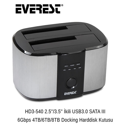 EVEREST HD3-540 USB3.0 2.5''/3.5'' Hdd Docking