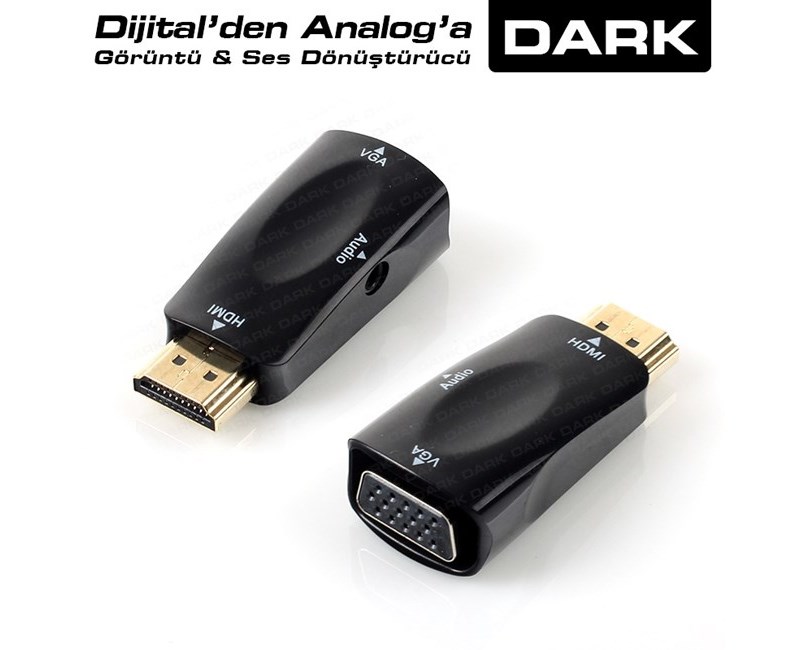 DARK  DK-HD-AHDMIXVGA2 HDMI To VGA,Ses Analog Dönüş