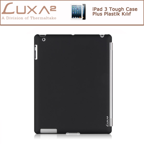 LUXA2 iPad 3 Tough Case Plus Plastik Kılıf-Siyah LHA0063