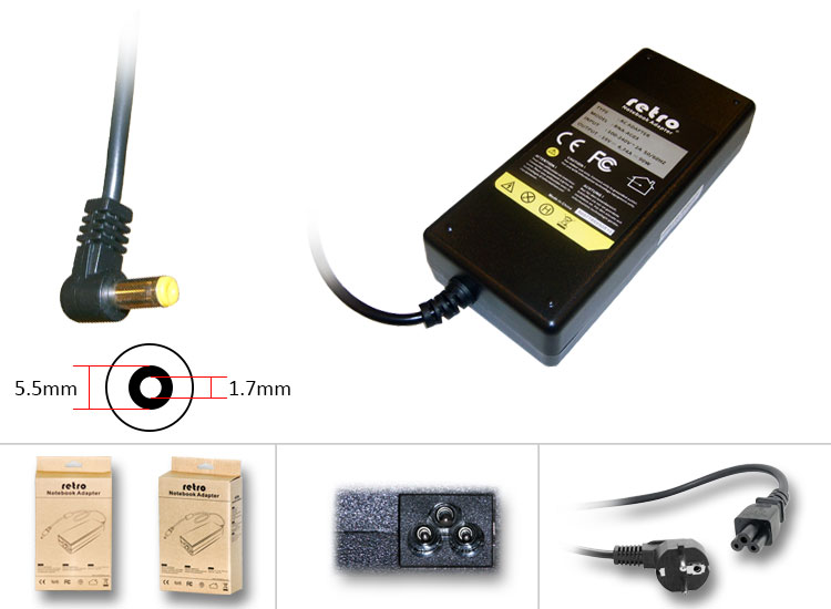 RETRO RNA-AC03 RETRO Acer Aspire, Extensa, TravelMate 90W Notebook Adaptör RNA-AC03