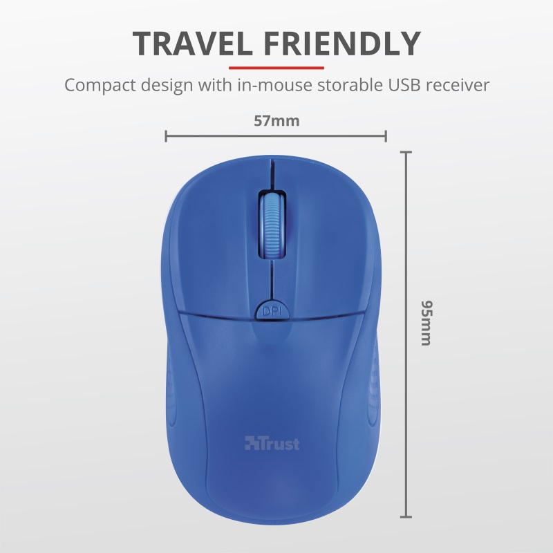 TRUST 20786 PRIMO KABLOSUZ MOUSE-MAVİ-24159