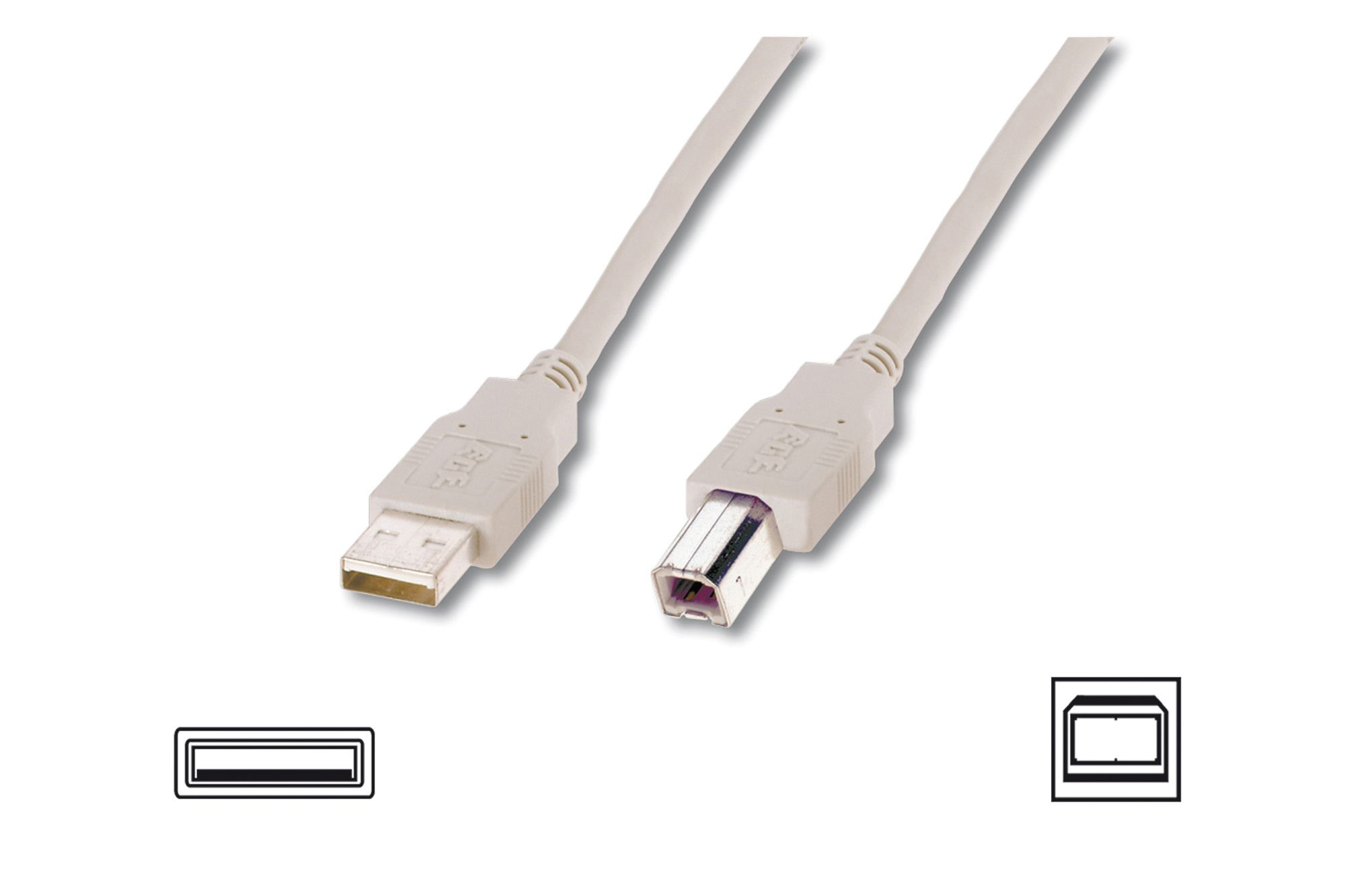 ASSMANN AK-300105-018-E USB 2.0 Bağlantı Kablosu, Tip A Erkek-Tip B Erkek, 1.8 metre, AWG 28,