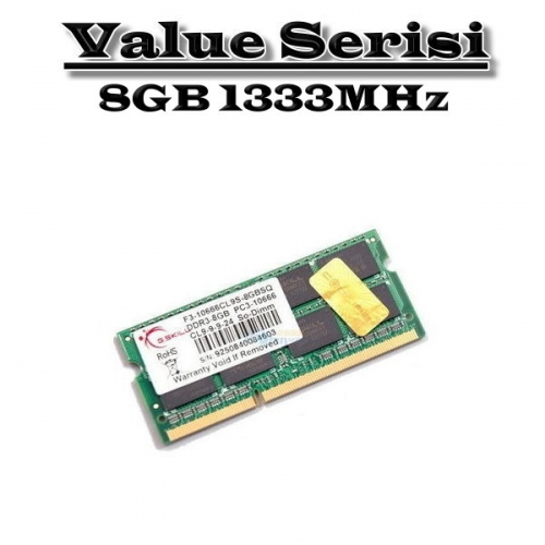 GSKILL GSKILL Value DDR3-1333Mhz CL9 8GB SO-DIMM (256x8)