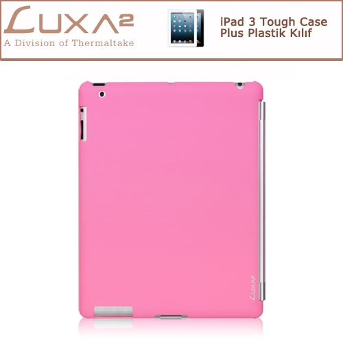 LUXA2 iPad 3 Tough Case Plus Plastik Kılıf-Pembe LHA0063-C
