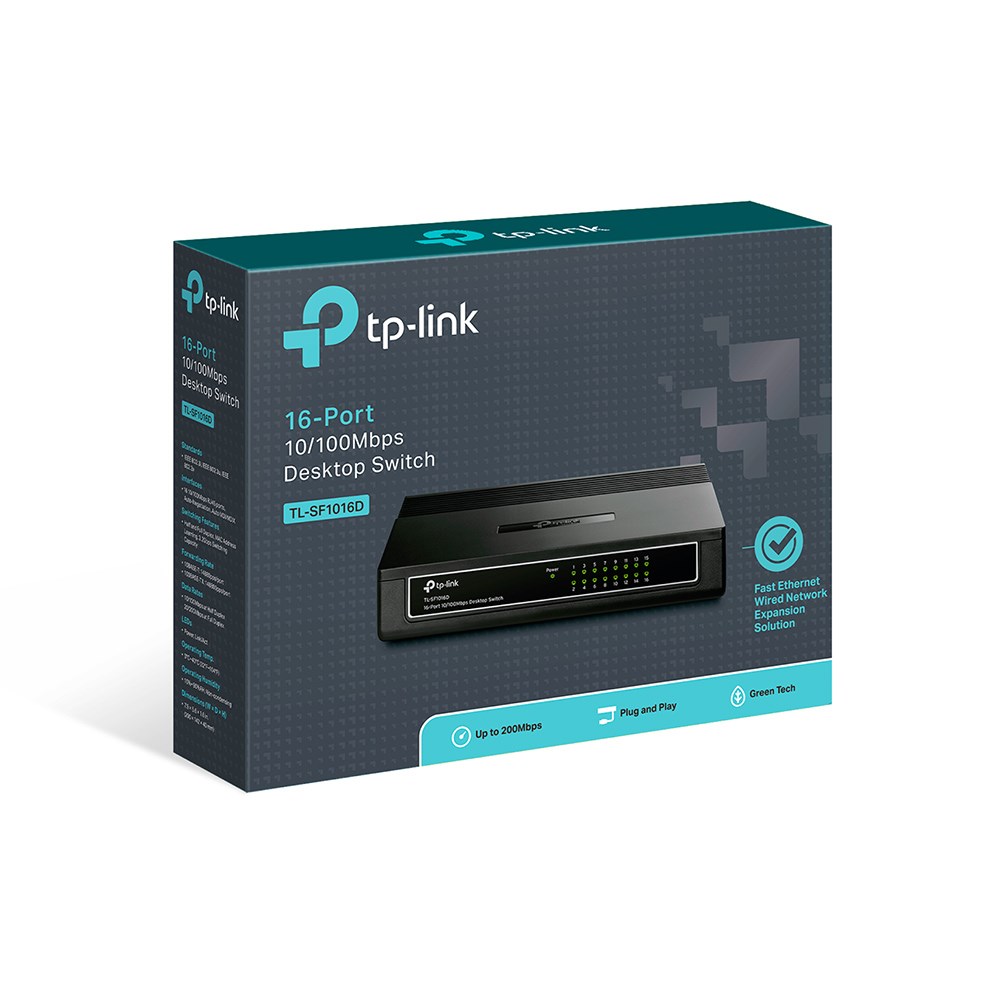 TP-LINK Tp-Link TL-SF1016D 16 Port 10/100  Switch*-37218