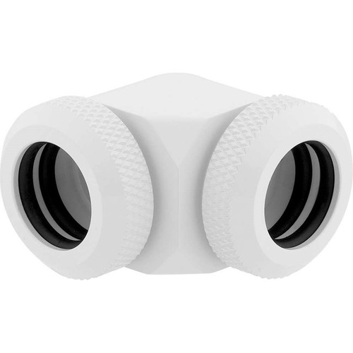 CORSAIR CX-9052027-WW Fitting (hard tube) ,XF Hardline 2-pack (90° Angled 12mm OD compression; glossy white)