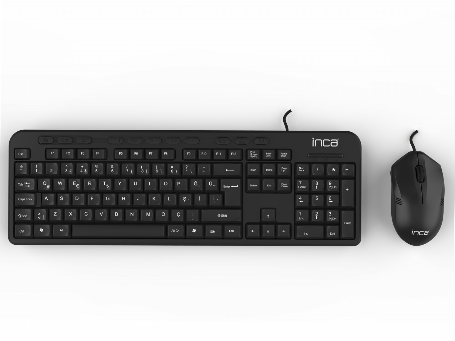 INCA IMK-375T WIRED MULTIMEDIA Q KLAVYE&MOUSE SET-22556
