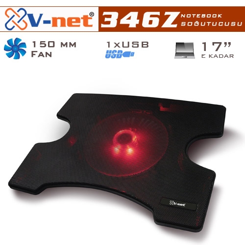 V-NET V-net 346Z Notebook Cooler 15cm fan, 1xUSB port-58055