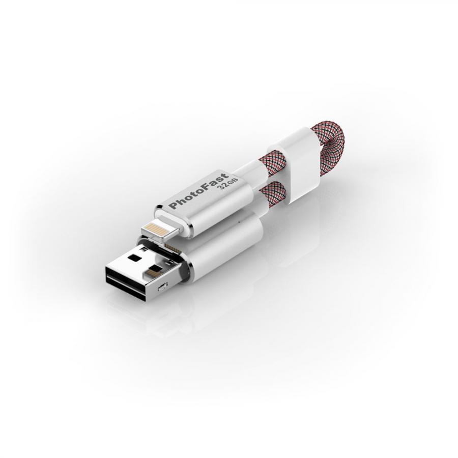 PHOTOFAST MemoriesCable GEN3 32GB Lightning/USB 3.0 Şarj Kablolu i-FlashDrive (Gümüş) MCG3U3R32GB