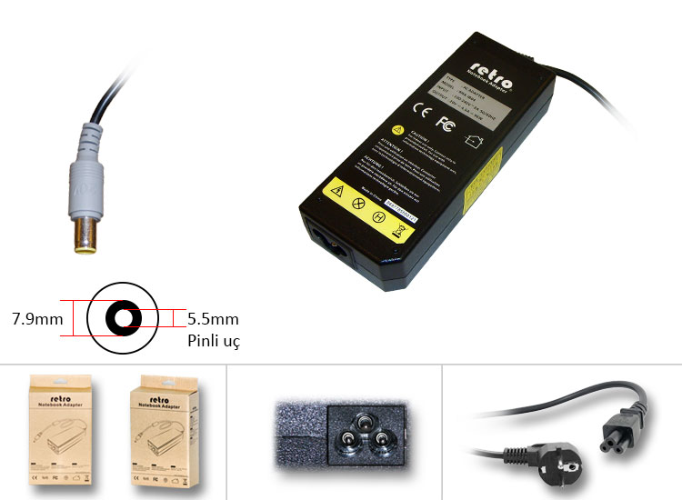 RETRO RNA-IB04 RETRO Ibm Lenovo 90W Pinli Uç Notebook Adaptör RNA-IB04