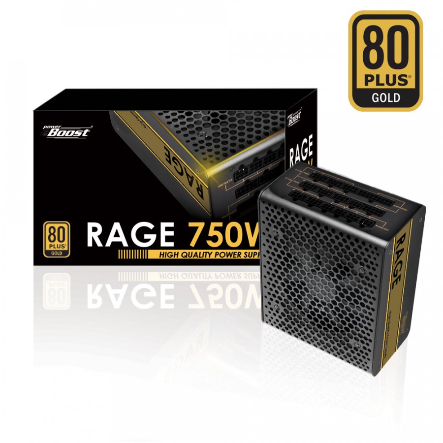 POWERBOOST BST-ATX750G "RAGE" 750w 80+ GOLD Full Modüler 12cm Fanlı ATX PSU