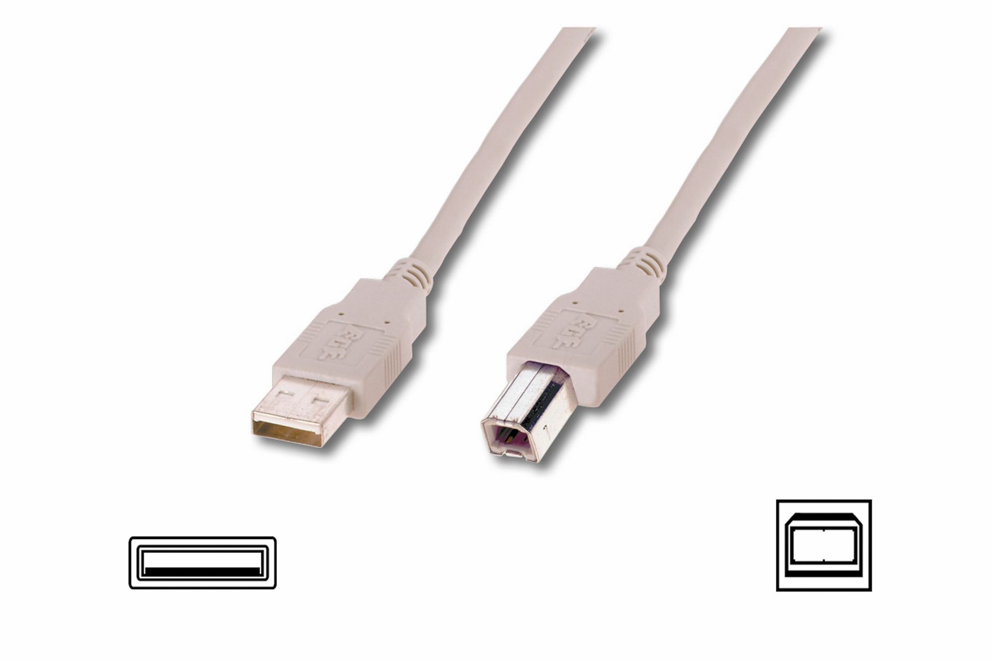 ASSMANN AK-300102-030-E 3 Metre USB A Erkek-USB B Erkek, AWG 28 USB 2.0 Kablo