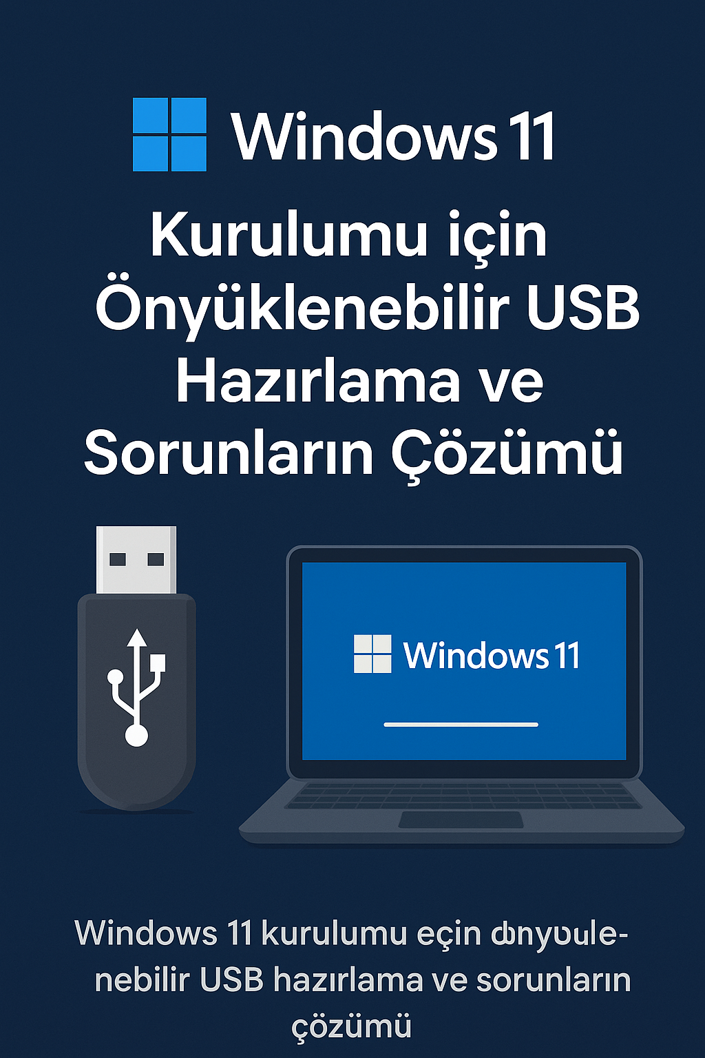 Windows 11 Kurulumu için Önyüklenebilir USB Hazırlama ve Sorunların Çözümü